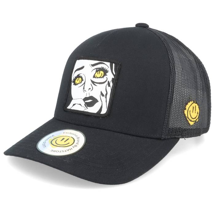 Lucid Smile 【 Smile Eyes Patch Black A-Framed Trucker Men Black 】 黒色 ブラック トラッカー メンズ 黒色 ブラック｜スニケス
