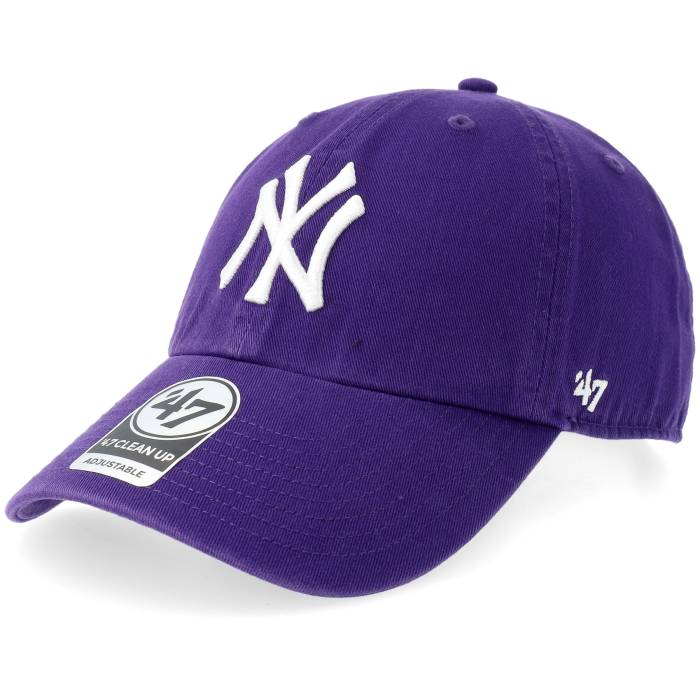 フォーティーセブンブランド 47 Brand 【 New York Yankees Mlb Clean Up Purple Dad Cap Men Purple 】 ヤンキース Purple 紫・パープル キャップ 帽子 メンズ Purple 紫・パープル｜スニケス