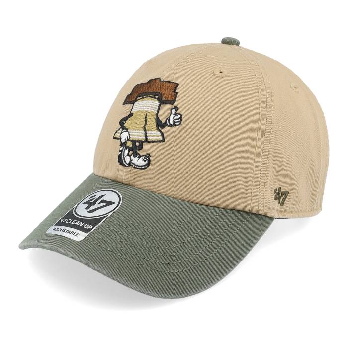 フォーティーセブンブランド 47 Brand 【 Philadelphia Phillies Mlb Icon 47 Clean Up Khaki/Green Dad Cap Men Beige 】 フィラデルフィア フィリーズ アイコン キャップ 帽子 メンズ ベージュ|スニケス