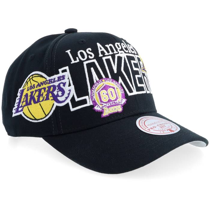 ミッチェル\u0026ネス Mitchell \u0026 Ness 【 Los Angeles Lakers Mash Up Pro Black Adjustable Men Black 】 Lakers レイカーズ 労働者階級 黒いこと 黒いこと メンズ 黒いこと 黒いこと