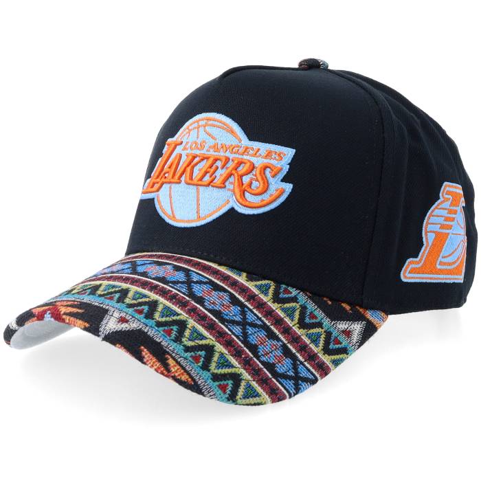 ミッチェル&ネス Mitchell & Ness 【 Los Angeles Lakers Tapped Pro Black A-Frame Adjustable Men Black 】 Lakers レイカーズ プロ 黒色 ブラック メンズ 黒色 ブラック
