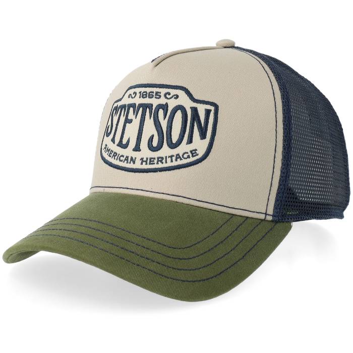 ステットソン Stetson 【 Western Patch Olive/Offwhite A-Frame Trucker Men Green 】 ウェスタン トラッカー メンズ green 緑・グリーン