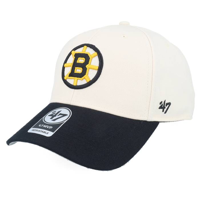 フォーティーセブンブランド 47 Brand 【 Boston Bruins Nhl Tone 47 Mvp Cap Natural/Black Dad Cap Men Beige 】 ボストン ブルーインズ キャップ 帽子 メンズ ベージュ|スニケス