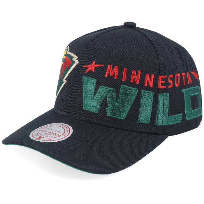 ミッチェル\u0026ネス Mitchell \u0026 Ness 【 Minnesota Wild Busted Pro Black A-Frame Adjustable Men Black 】 北極星の州 wild ワイルド 労働者階級 黒いこと 黒いこと メンズ 黒いこと 黒いこと