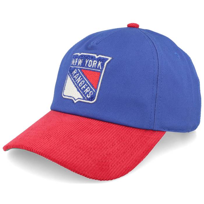 アメリカンニードル American Needle 【 New York Rangers Burnett Blue/Red Corduroy A-Frame Adjustable Men Blue 】 レンジャース コーデュロイ メンズ 青色 ブルー
