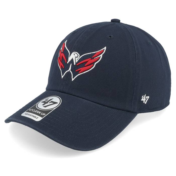 フォーティーセブンブランド 47 Brand 【 Washington Capitals Nhl Clean Up Cap Navy Dad Cap Men Blue 】 ワシントン キャピタルズ キャップ 帽子 紺色 ネイビー メンズ 青色 ブルー|スニケス