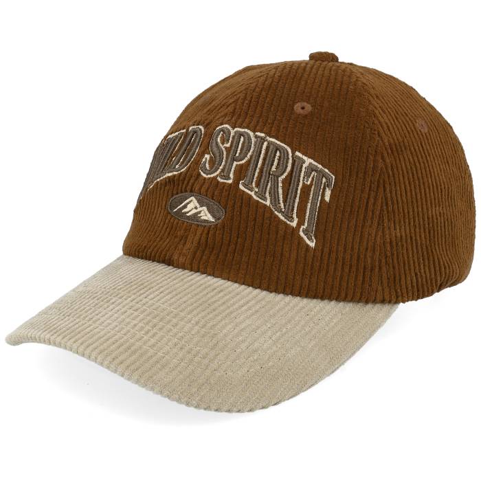 Wild Spirit 【 3D Script Mountain Corduroy Brown/Khaki Dad Cap Men Brown 】 スクリプト コーデュロイ キャップ 帽子 メンズ 茶色 ブラウン｜スニケス