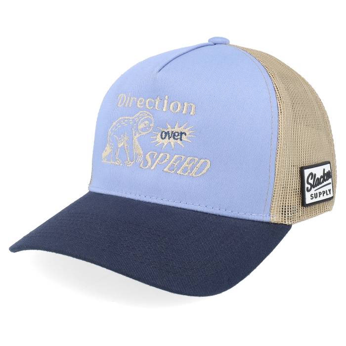 Slacker Supply 【 Direction Over Speed Light Blue/Khaki/Navy A-Frame Trucker Men Beige / Blue 】 Speed スピード トラッカー メンズ ベージュ 青色 ブルー|スニケス