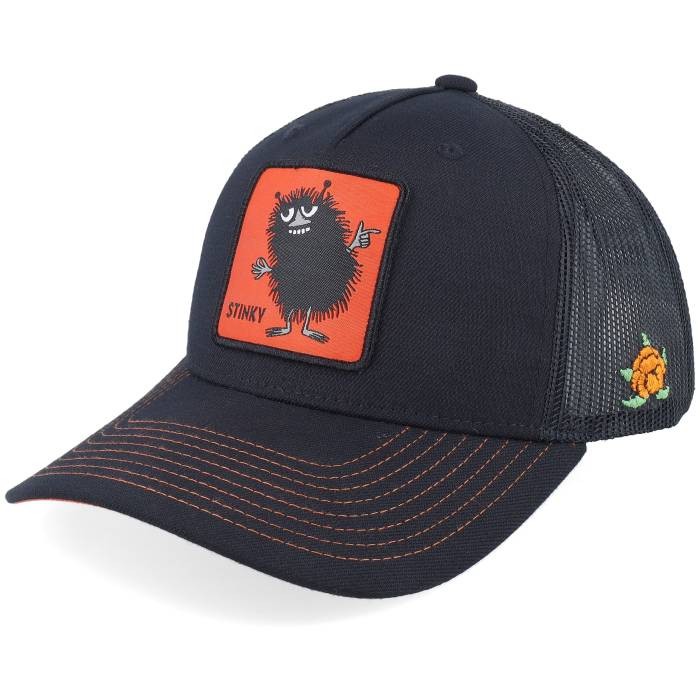 Sqrtn 【 Stinky Patch Black/Orange Trucker Men Orange / Black 】 トラッカー メンズ orange 橙・オレンジ 黒色 ブラック