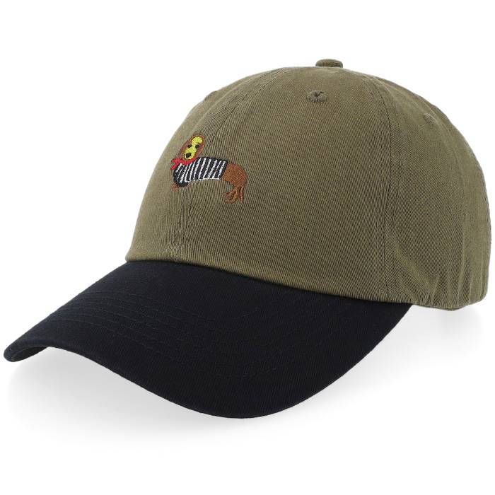 アイコニック Iconic 【 French Hot Dog Stone Washed Olive/Black Dad Cap Men Green 】 キャップ 帽子 メンズ green 緑・グリーン|スニケス