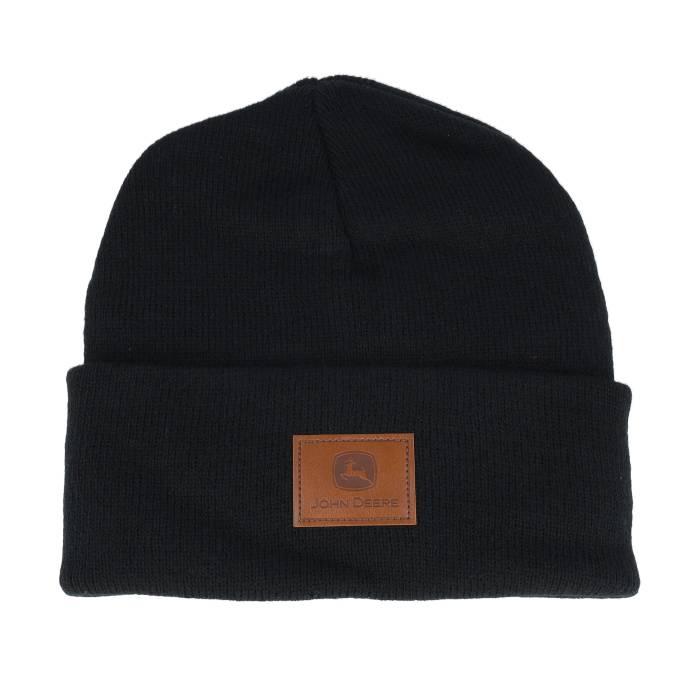 John Deere 【 Beanie Black Cuff Men Black 】 旗がしら かぶり笠 黒いこと 黒いこと メンズ 黒いこと 黒いこと
