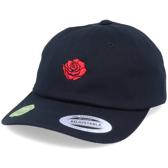 アイコニック Iconic 【 Organic Tiny Red Rose Petal Black Dad Cap Men Black 】 Red 赤・レッド Rose ローズ 黒色 ブラック キャップ 帽子 メンズ 黒色 ブラック｜スニケス 15,675円