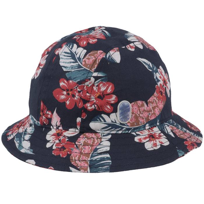 ステットソン Stetson 【 Linen Flowers Navy Bucket Men Blue 】 紺色 米国海軍 メンズ 青み 青色