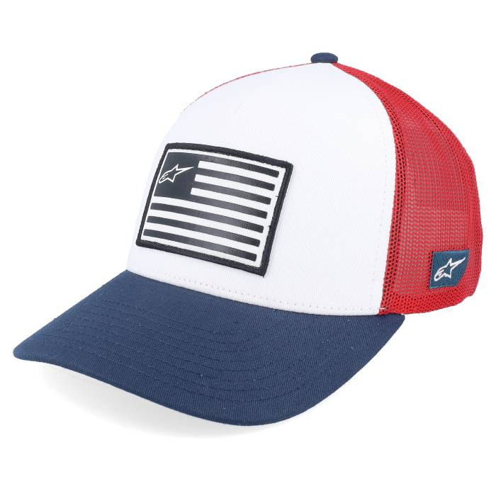 アルパインスター Alpinestars 【 Flag Hat Wht/Navy/Red Trucker Men White 】 トラッカー メンズ 白色 ホワイト｜スニケス