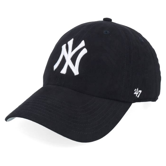フォーティーセブンブランド 47 Brand 【 New York Yankees Mlb Suede 47 Clean Up Black Dad Cap Men Black 】 ヤンキース スエード・スウェード 黒いこと 黒いこと 旗がしら かぶり笠 メンズ 黒いこと 黒いこと