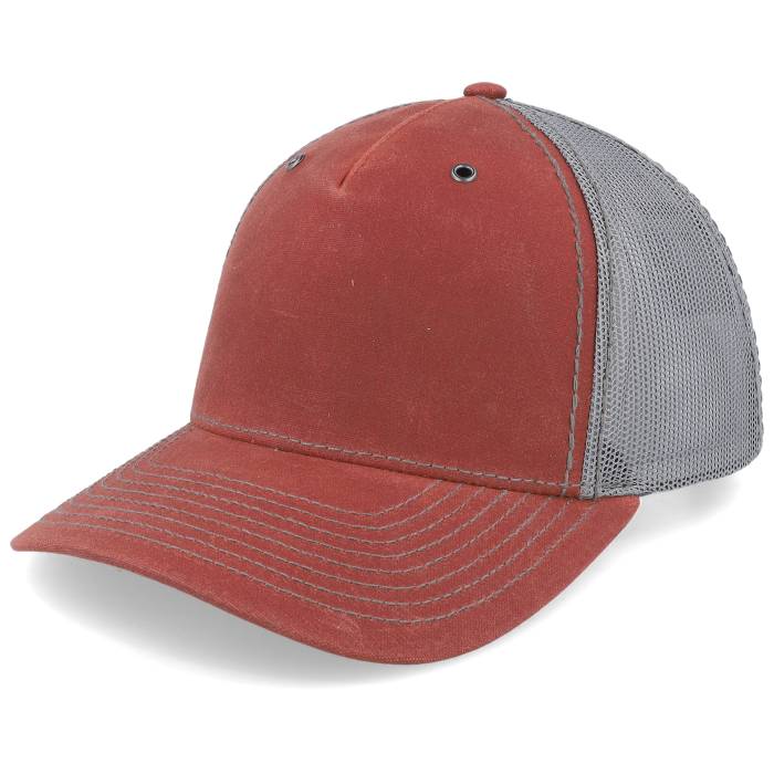 Richardson 【 112Wh Hawthorne Split Burnt Red/Charcoal Trucker Men Red 】 ホーソーン トラッカー メンズ Red 赤・レッド