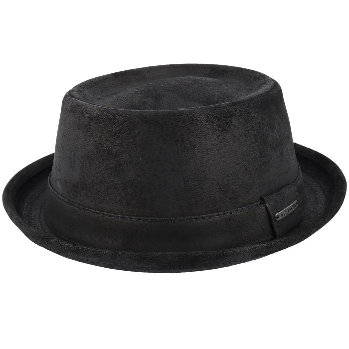 ステットソン Stetson 【 Pig Skin Black Pork Pie Men Black 】 黒色 ブラック メンズ 黒色 ブラック｜スニケス