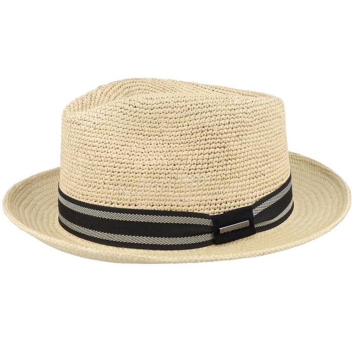 【★百貨店SALE★6/11十二時2時迄】ステットソン Stetson 【 Player Panama Crochet Straw Hat Men Beige 】 メンズ ベージュ
