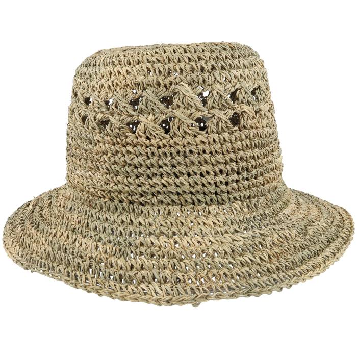 Seeberger 【 Seagrass Crochet Bell Natural Straw Hat Women Beige 】 自然的 レディース ベージュ