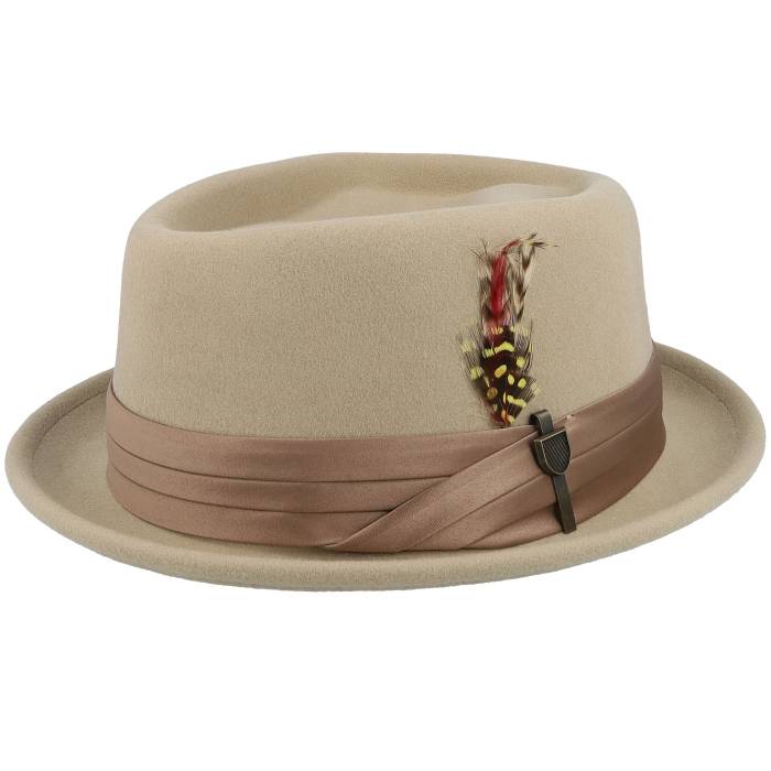 ブリクストン Brixton 【 Stout Sand/Dark Sand Pork Pie Men Beige 】 砂色・サンド メンズ ベージュ