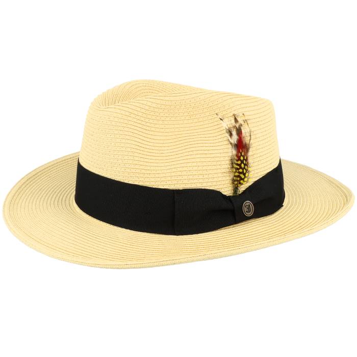 Jaxon \u0026 James 【 Summer C-Crown Fedora Natural Straw Hat Men Beige 】 Summer 夏時 自然的 メンズ ベージュ