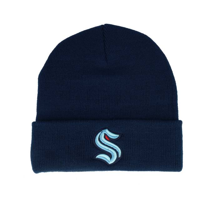 アメリカンニードル American Needle 【 Seattle Kraken Terrain Knit Solid Blue Cuff Men Blue 】 シアトル ニット ソリッド 青色 ブルー メンズ 青色 ブルー