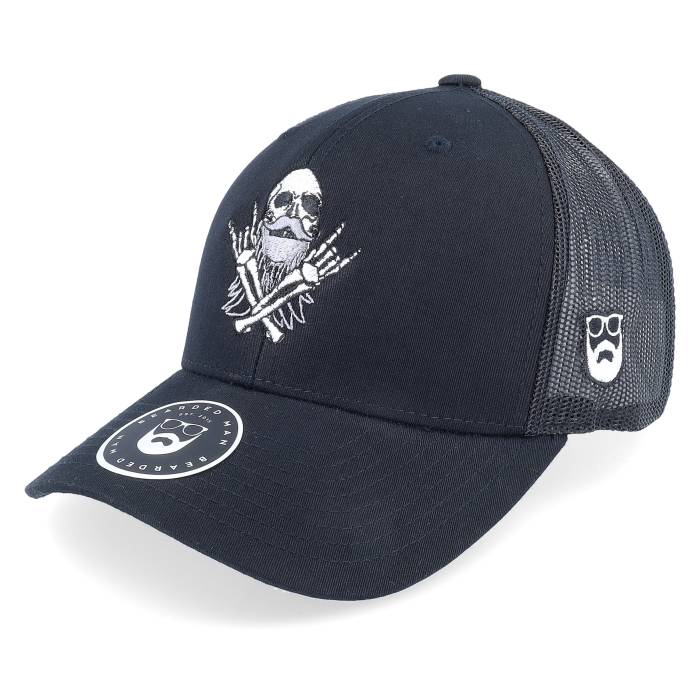 Bearded Man 【 Bearded Rockstar Scull Black Trucker Men Brown 】 黒色 ブラック トラッカー メンズ 茶色 ブラウン
