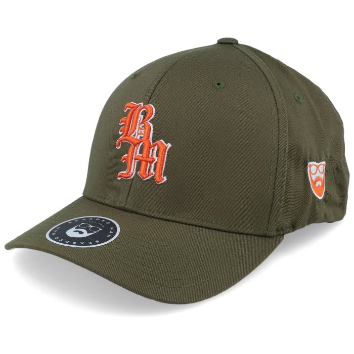 Bearded Man 【 Old English Logo Olive Flexfit Men Green 】 ロゴ olive オリーブ メンズ green 緑・グリーン