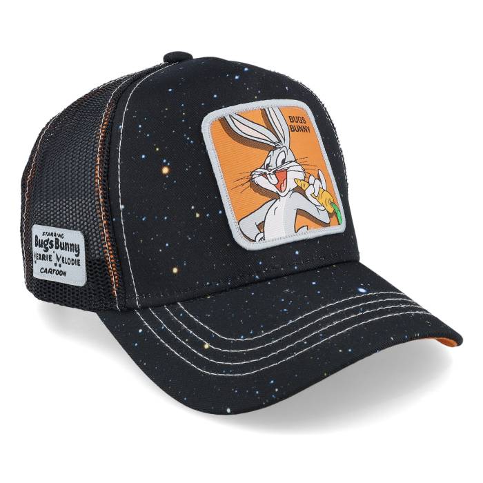 Capslab 【 Looney Tunes Bugs Bunny Black Trucker Men Black 】 黒色 ブラック トラッカー メンズ 黒色 ブラック|スニケス
