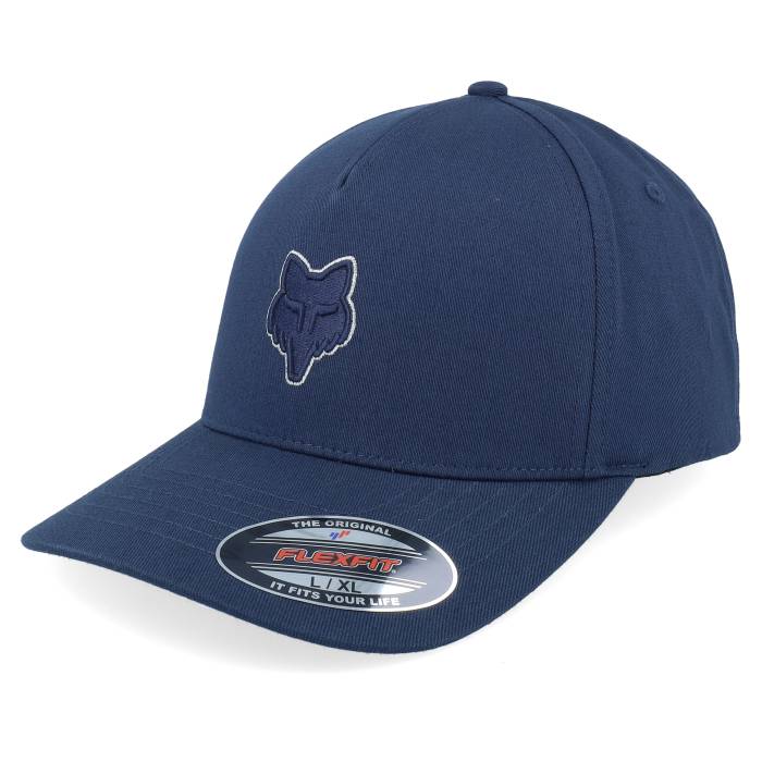 稲荷 Fox 【 Head Hat Midnight Flexfit Men Blue 】 メンズ 青味 青み