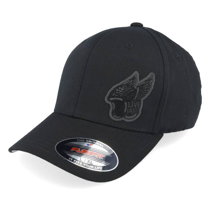 Born To Ride 【 Live Fast Helmet Black Patch Black Flexfit Men Black 】 ファスト Helmet ヘルメット 黒色 ブラック メンズ 黒色 ブラック|スニケス