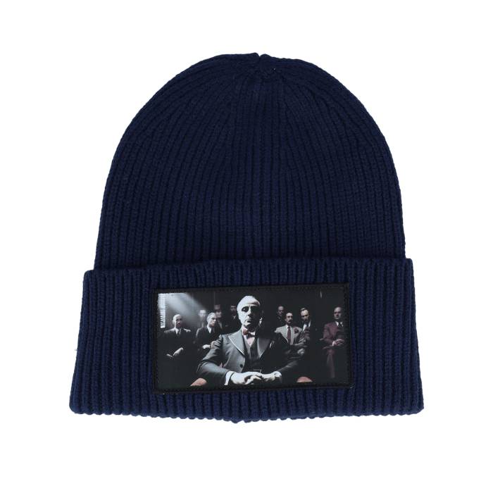 Calza Pennello 【 Mob Boss Beanie Oxford Navy Oversized Cuff Women Blue 】 旗がしら かぶり笠 オックスフォード 紺色 米国海軍 レディース 青味 青み