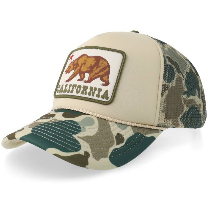 アメリカンニードル American Needle 【 Mallard Foamy California Sand/Camo A-Frame Trucker Men Beige / 】 カリフォルニア トラッカー メンズ ベージュ
