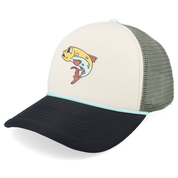 Headster 【 Kids Gone Fishing Hat Beach Sand/Black Trucker Kids Beige 】 トラッカー ジュニア キッズ ベージュ