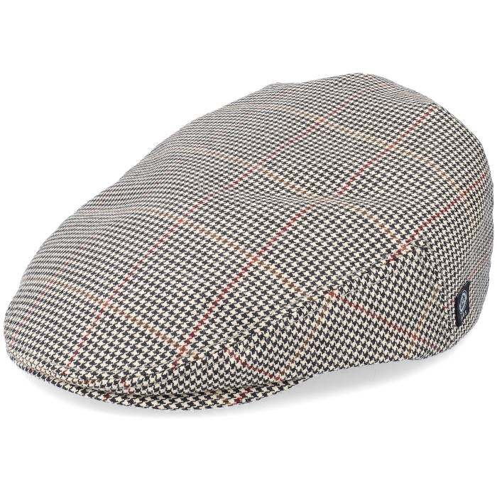 Cth Ericson 【 Edward Moon Houndstooth Brown Flat Cap Men Beige 】 茶色 ブラウン キャップ 帽子 メンズ ベージュ