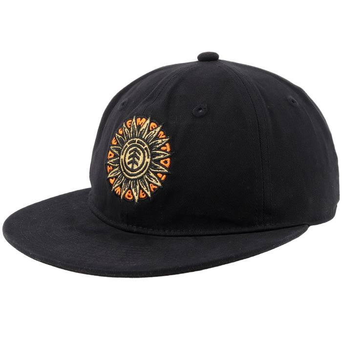 エレメント Element 【 Timber 6 Panel Cap Flint Black Strapback Men Black 】 キャップ 帽子 黒色 ブラック メンズ 黒色 ブラック