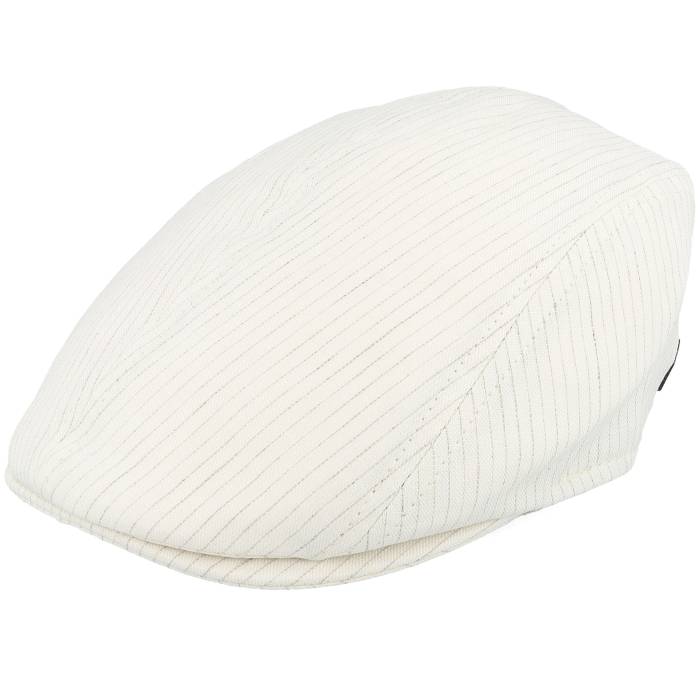 Mjm Hats 【 Daffy Organic Linen Beige Stripe Flat Cap Men Beige 】 ベージュ Stripe ストライプ キャップ 帽子 メンズ ベージュ|スニケス