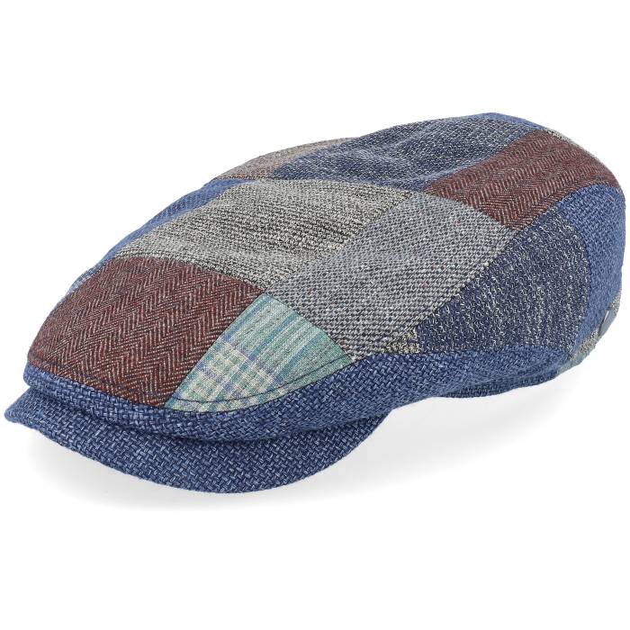 Lierys 【 Driver Patchwork Patchwork Flat Cap Men Blue 】 キャップ 帽子 メンズ 青色 ブルー|スニケス