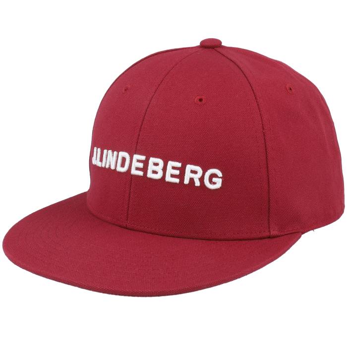 J.lindeberg 【 Flat Peak Cap Cabernet Snapback Men Red 】 キャップ 帽子 Snapback スナップバック バッグ メンズ Red 赤・レッド|スニケス