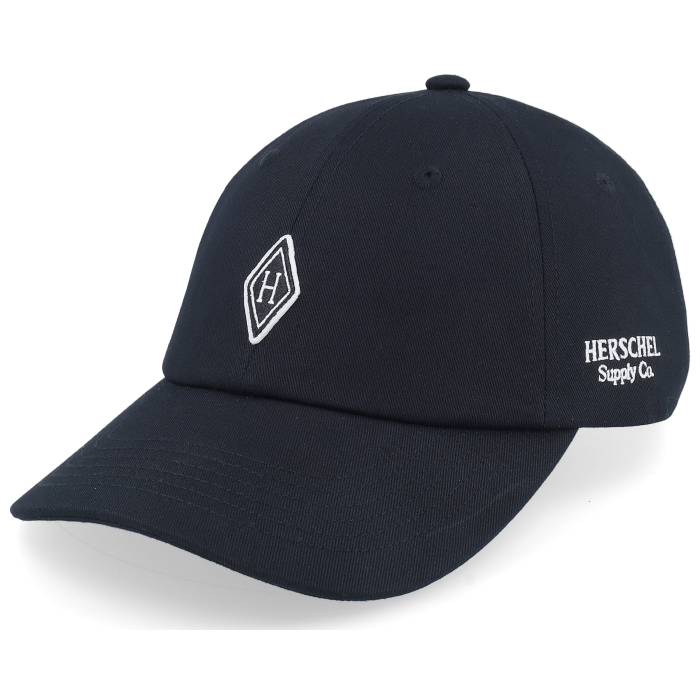 Herschel 【 Sylas Hsc Diamond Cap Black Dad Cap Men Black 】 金剛石 旗がしら かぶり笠 黒いこと 黒いこと メンズ 黒いこと 黒いこと