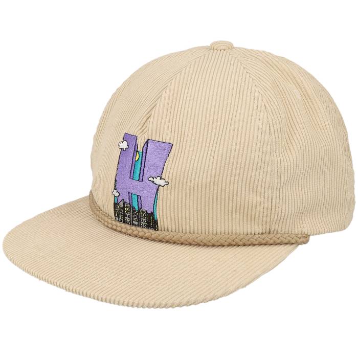 ハフ Huf 【 City H Corduroy Natural Snapback Men Beige 】 シティ コール天 自然的 Snapback スナップバック 御徒面子 メンズ ベージュ