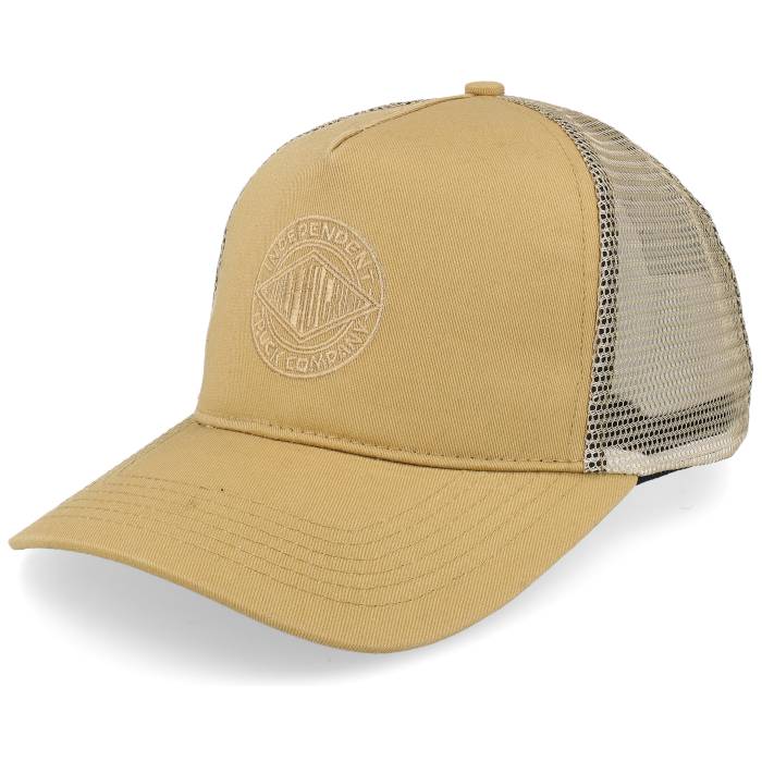 Independent 【 Meshback Clipper Workwear Brown A-Frame Trucker Men Beige 】 赤銅色 赤銅色 トラッカー メンズ ベージュ