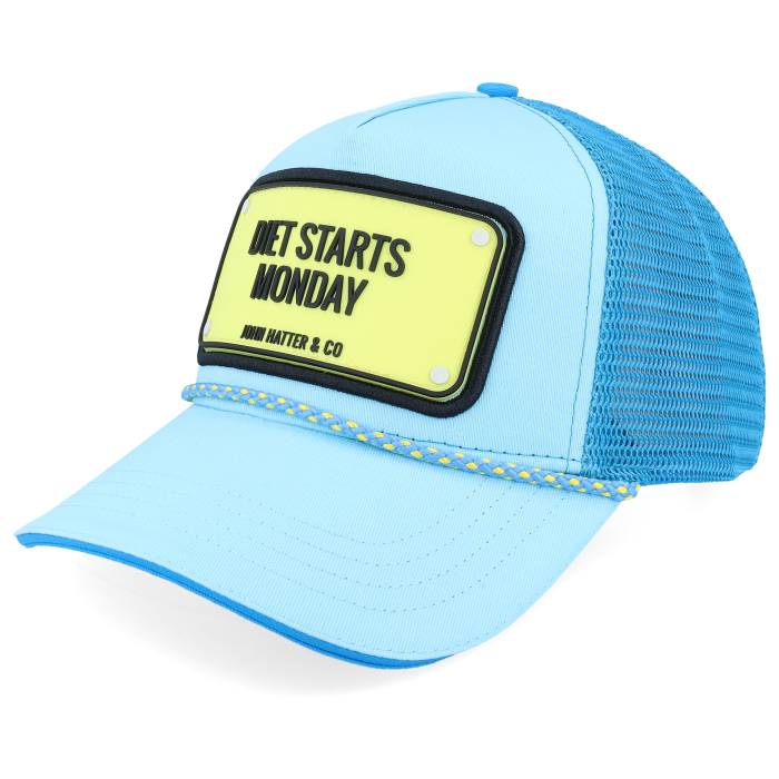 John Hatter & Co 【 Diet Starts Monday Rubber Columbia Blue Rope A-Frame Trucker Men Blue 】 ラバー 青色 ブルー トラッカー メンズ 青色 ブルー
