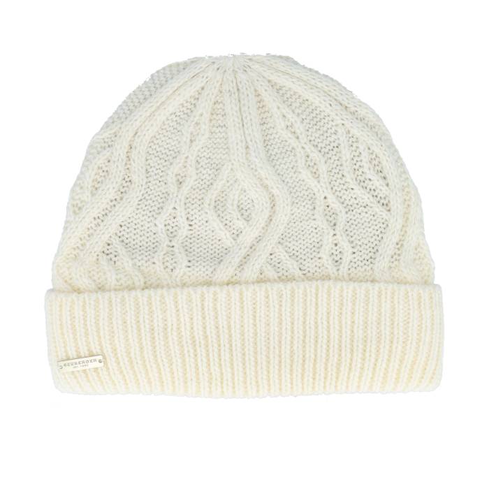 【★百貨店SALE★6/11夜夜中2時迄】Seeberger 【 Knitted Beanie White Cuff Women White 】 旗がしら かぶり笠 白いこと 白いこと レディース 白いこと 白いこと