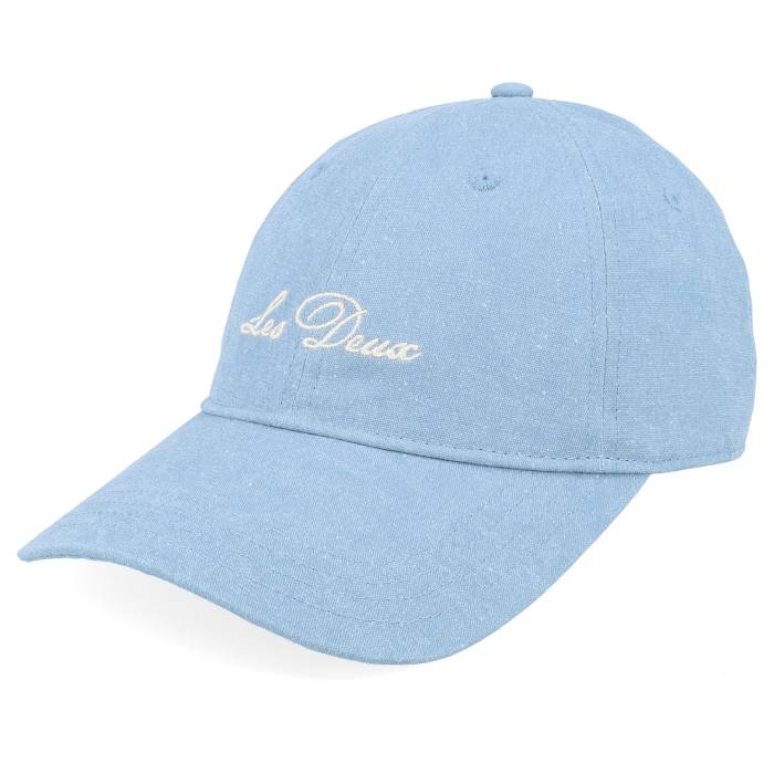 Les Deux 【 Washed Denim Blue Dad Cap Men Blue 】 デニム 青色 ブルー キャップ 帽子 メンズ 青色 ブルー