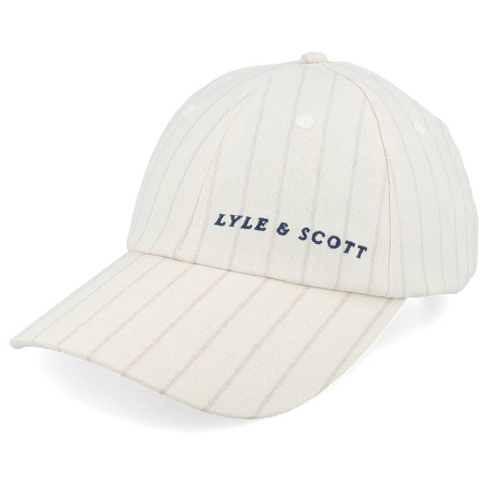 ライルアンドスコット Lyle & Scott 【 Pinstripe Baseball Chalk Dad Cap Men White 】 ベースボール キャップ 帽子 メンズ 白色 ホワイト｜スニケス