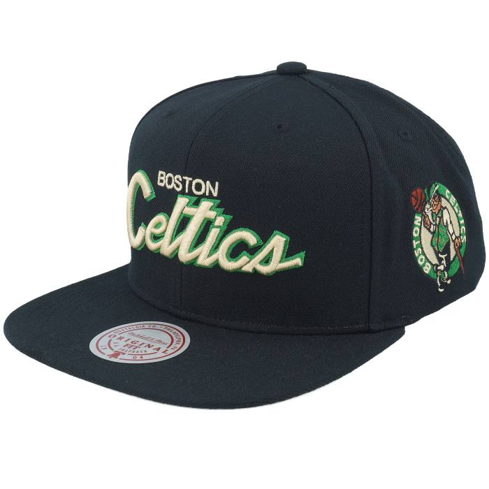 ミッチェル\u0026ネス Mitchell \u0026 Ness 【 Boston Celtics Cream Script Black Snapback Men Black 】 豆の町 セルティックス 皮膚軟化剤 脚本 黒いこと 黒いこと Snapback スナップバック 御徒面子 メンズ 黒いこと 黒いこと