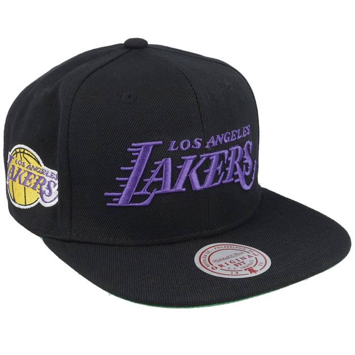ミッチェル\u0026ネス Mitchell \u0026 Ness 【 Los Angeles Lakers Triple Play Black Snapback Men Black 】 Lakers レイカーズ 黒いこと 黒いこと Snapback スナップバック 御徒面子 メンズ 黒いこと 黒いこと