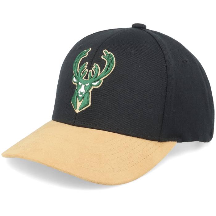 ミッチェル&ネス Mitchell & Ness 【 Hatstore Exclusive X Milwaukee Bucks Suede Visor Black Adjustable Men Black 】 ミルウォーキー バックス スエード・スウェード 黒色 ブラック メンズ 黒色 ブラック｜スニケス