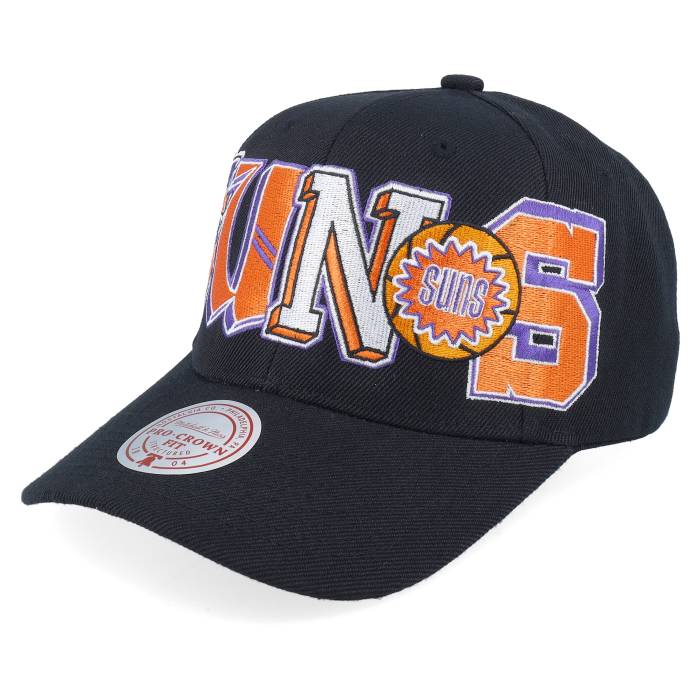 ミッチェル&ネス Mitchell & Ness 【 Phoenix Suns Hyper Type Pro Hwc Black Adjustable Men Black 】 フェニックス サンズ プロ 黒色 ブラック メンズ 黒色 ブラック|スニケス